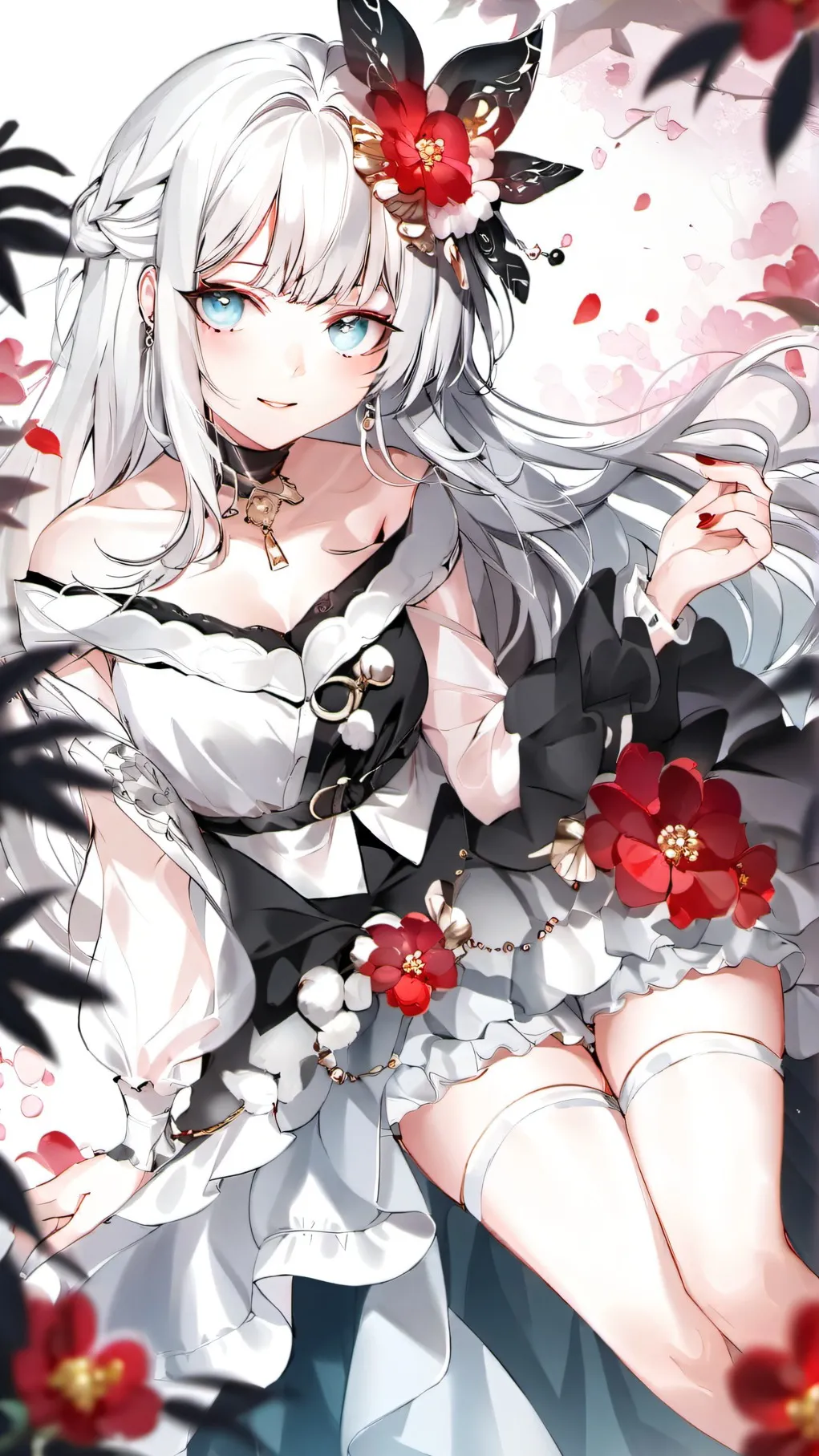 ai character: clothless girl background