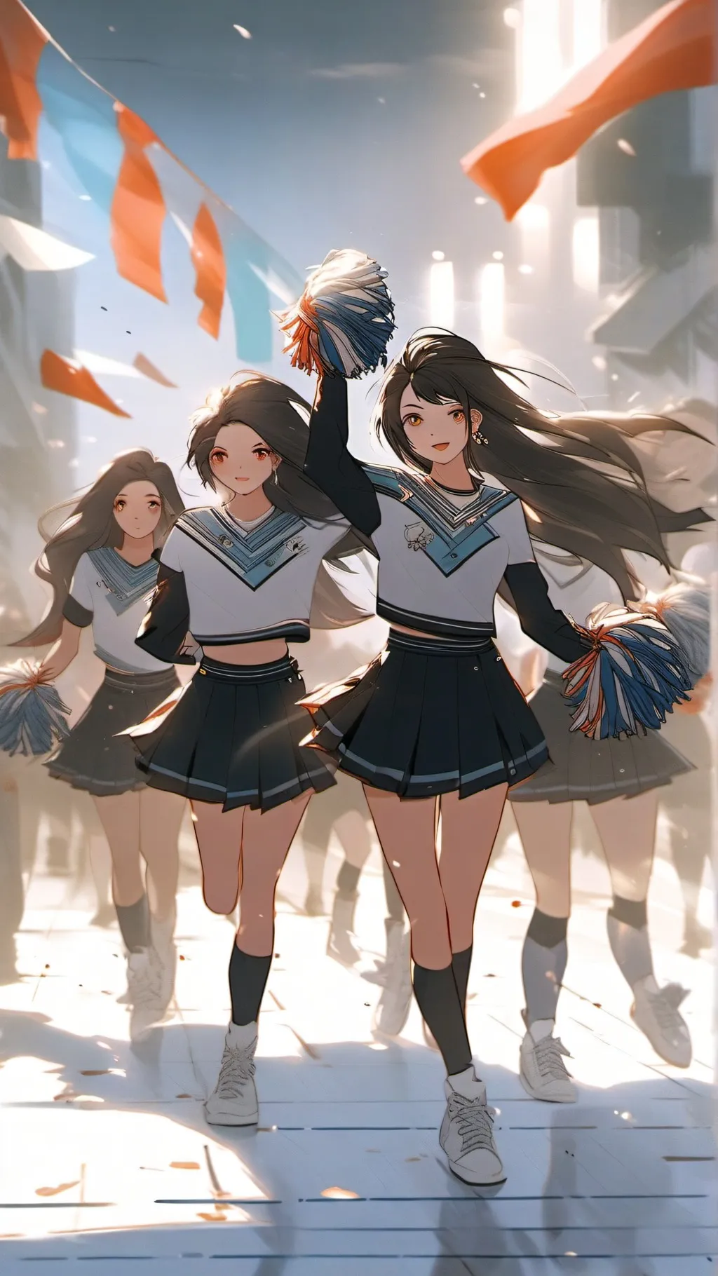 ai character: Cheerleading accid background