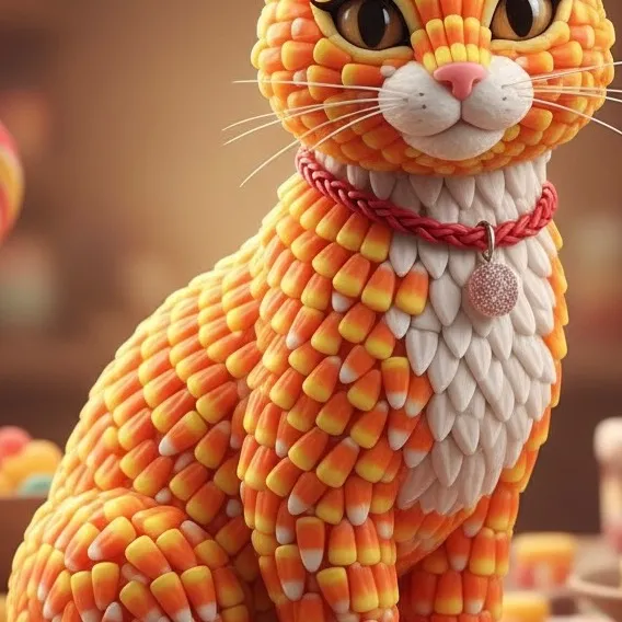 chat with ai character: Candy Corn Cat(Ai)
