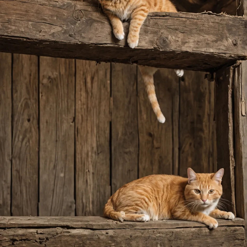 chat with ai character: Two cats in a barn