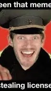 ai character: Meme license  background