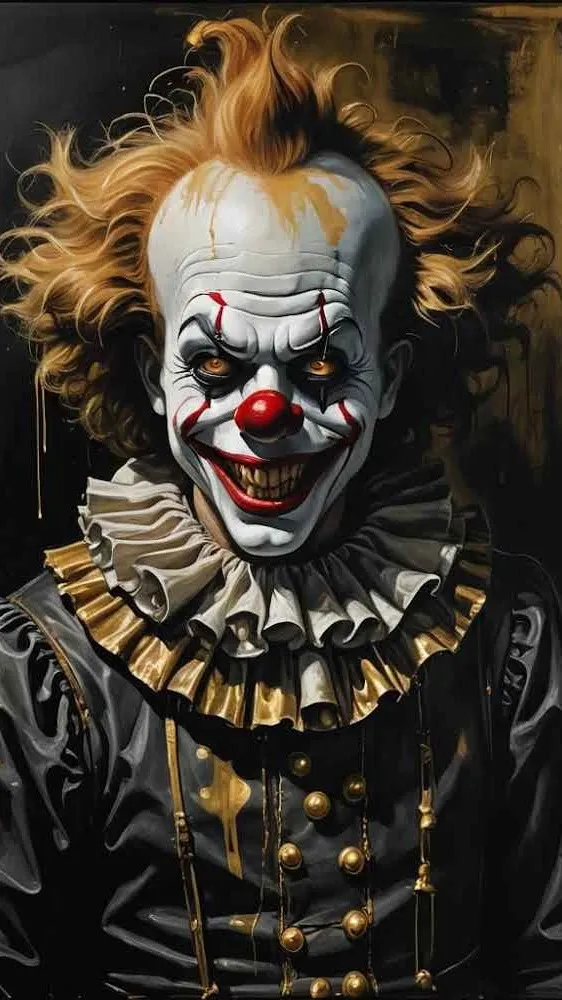 ai character: RICKY THE CLOWN background