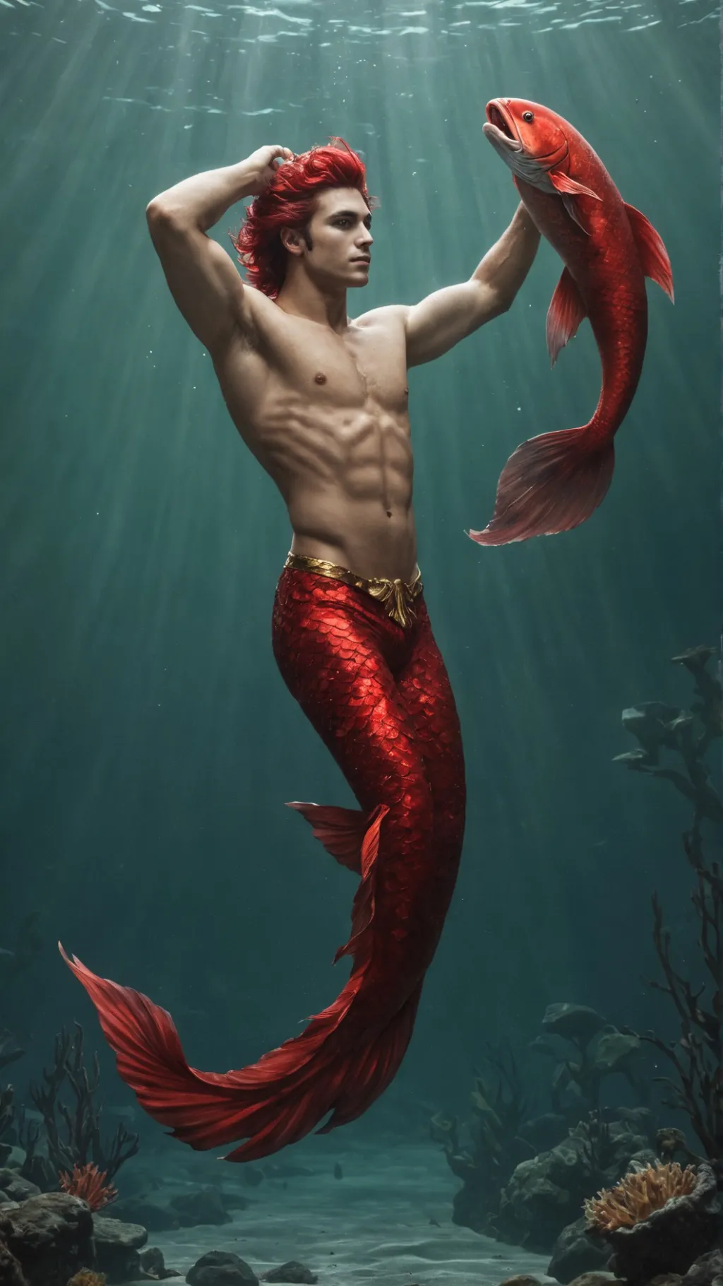 ai character: merman background