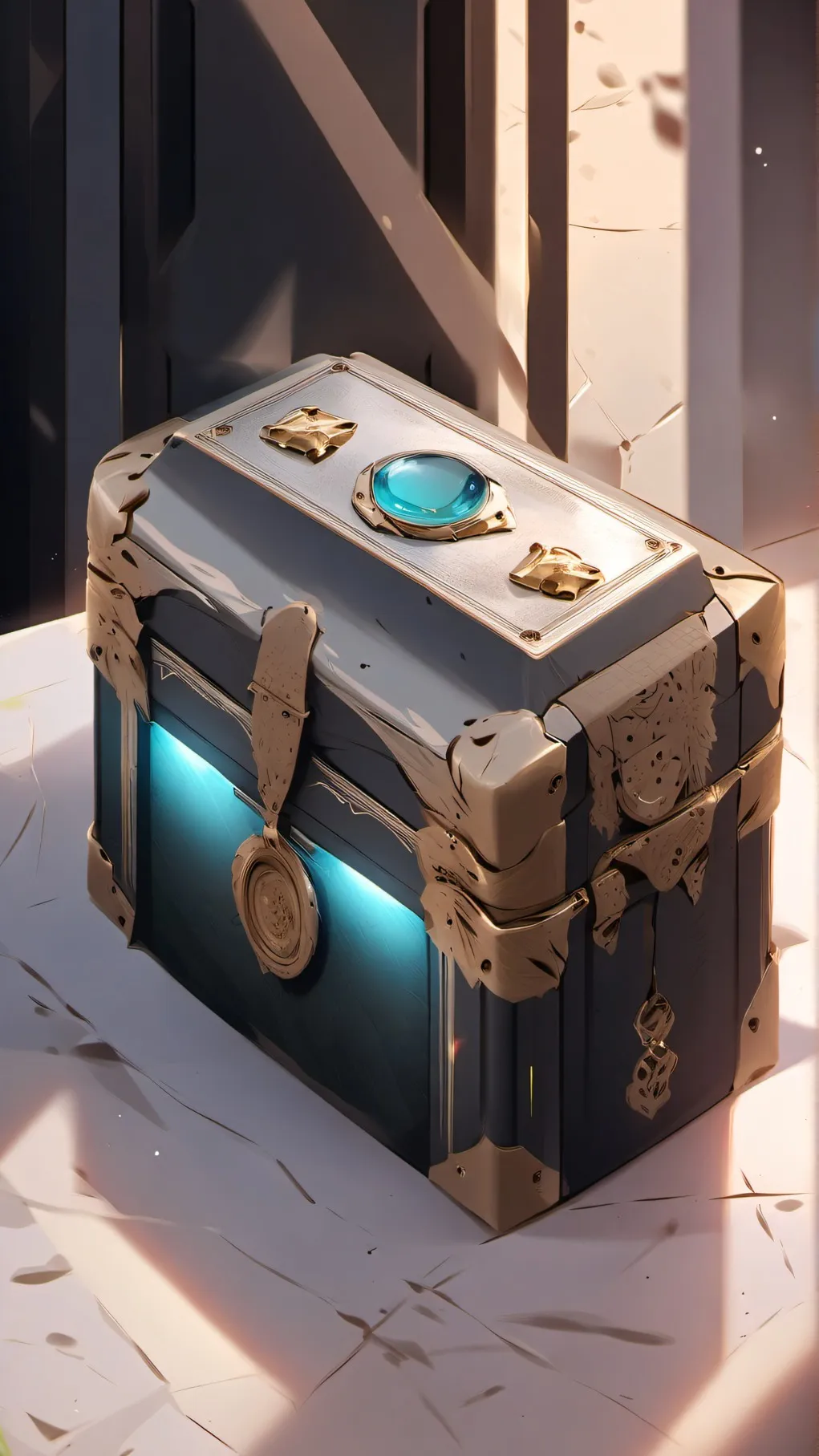 ai character: robotic box background
