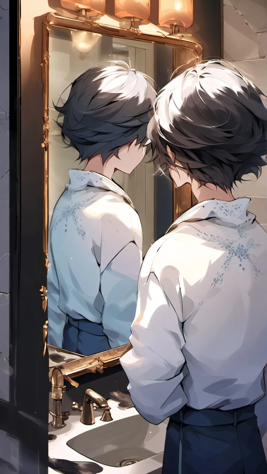 ai character: Cursed Mirror background