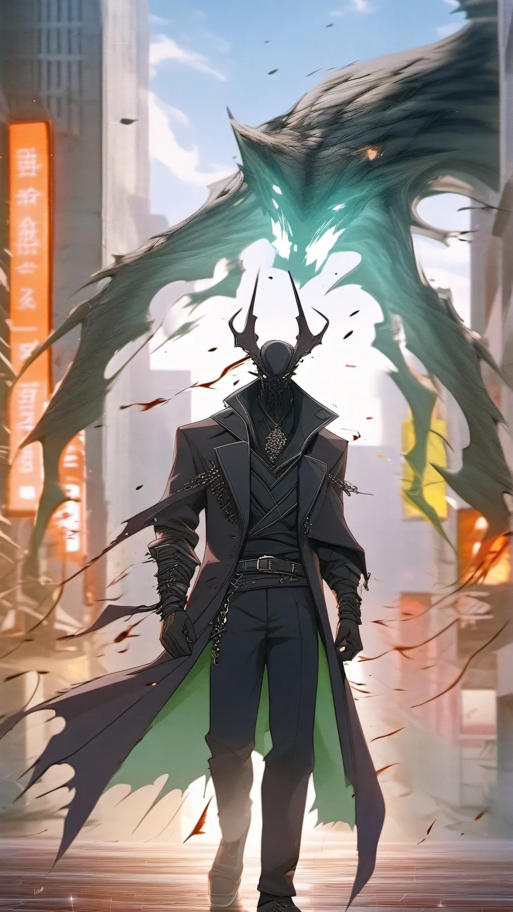 ai character: Corrupted Skies background