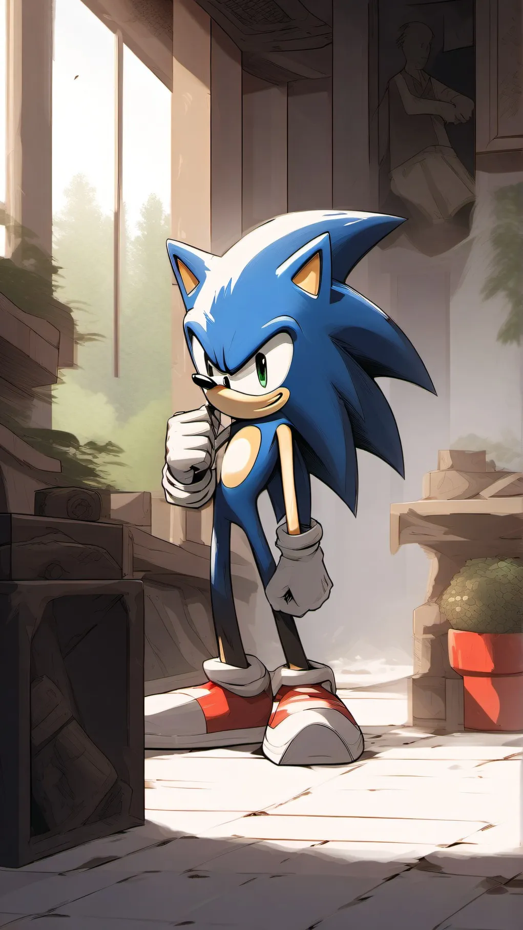 ai character: Sonic Movie 4 background