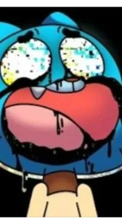 ai character: Corrupted Gumball background