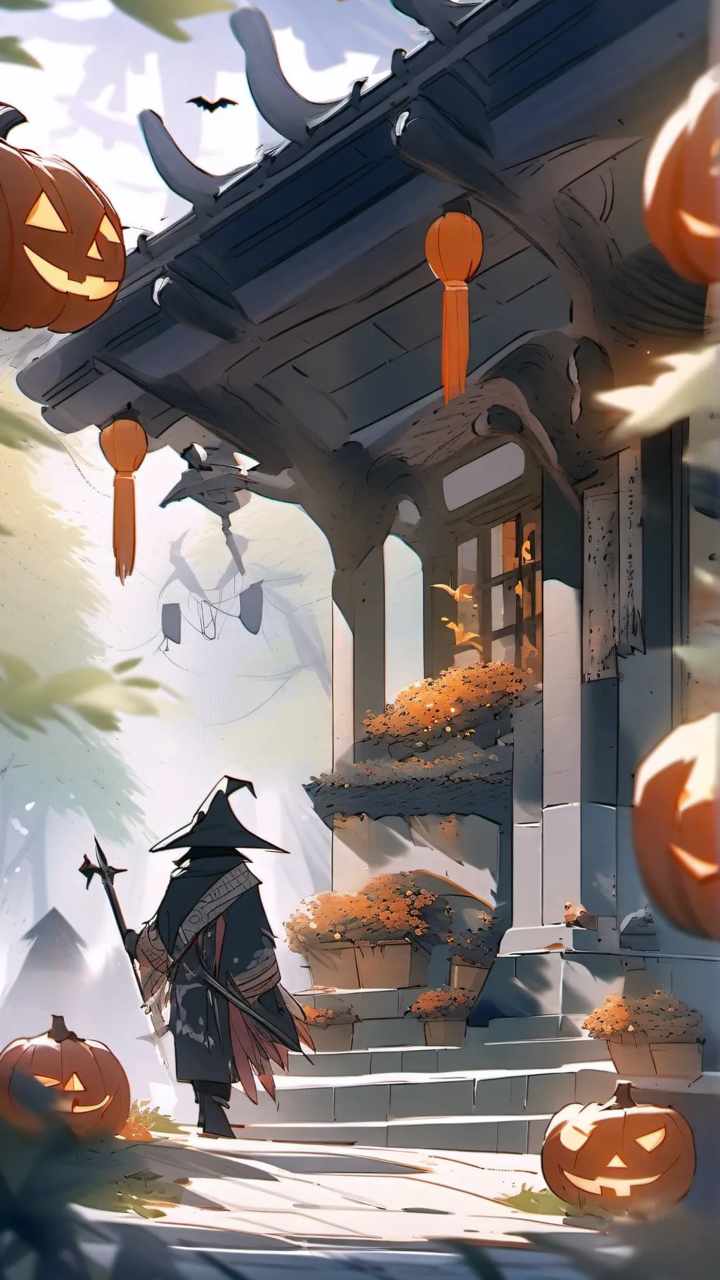 ai character: FG Halloween background