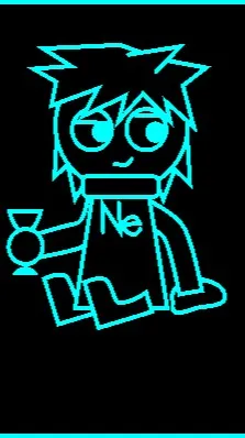 ai character: Neon Glowface background