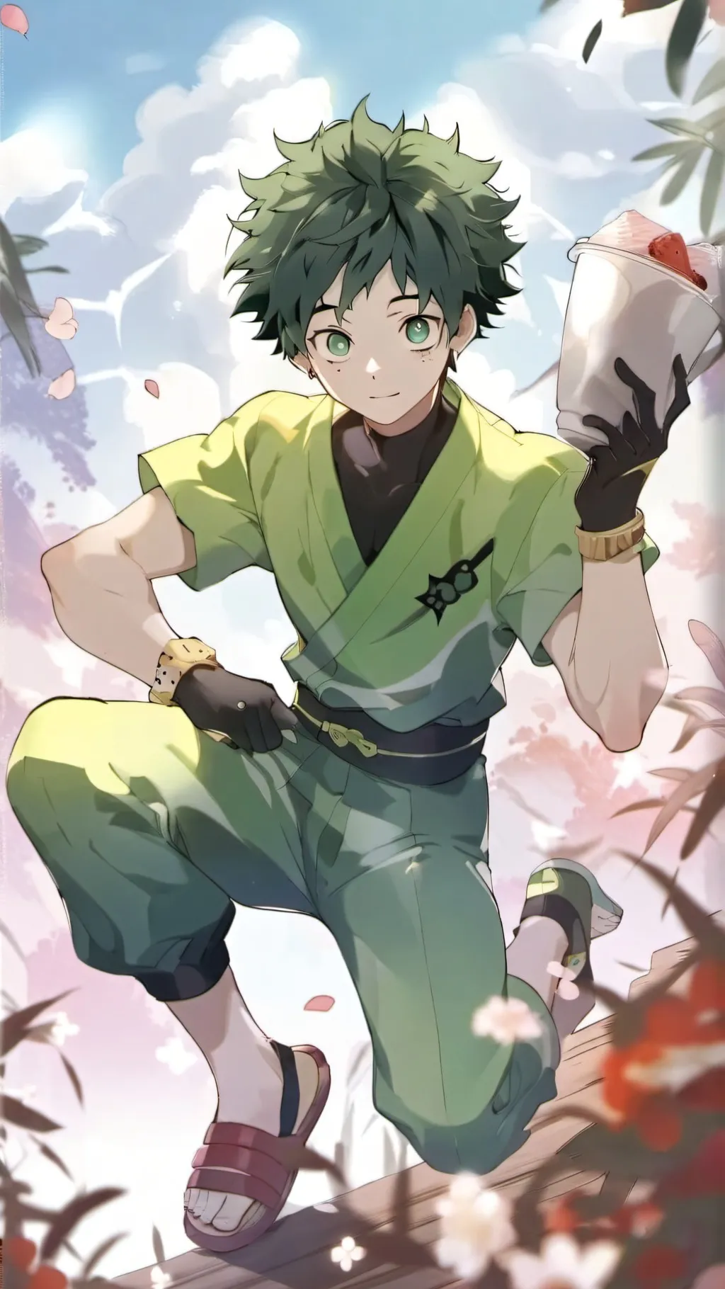 ai character: MHA SLEEPOVER background