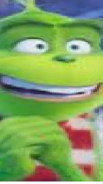 ai character: Grinch but good background