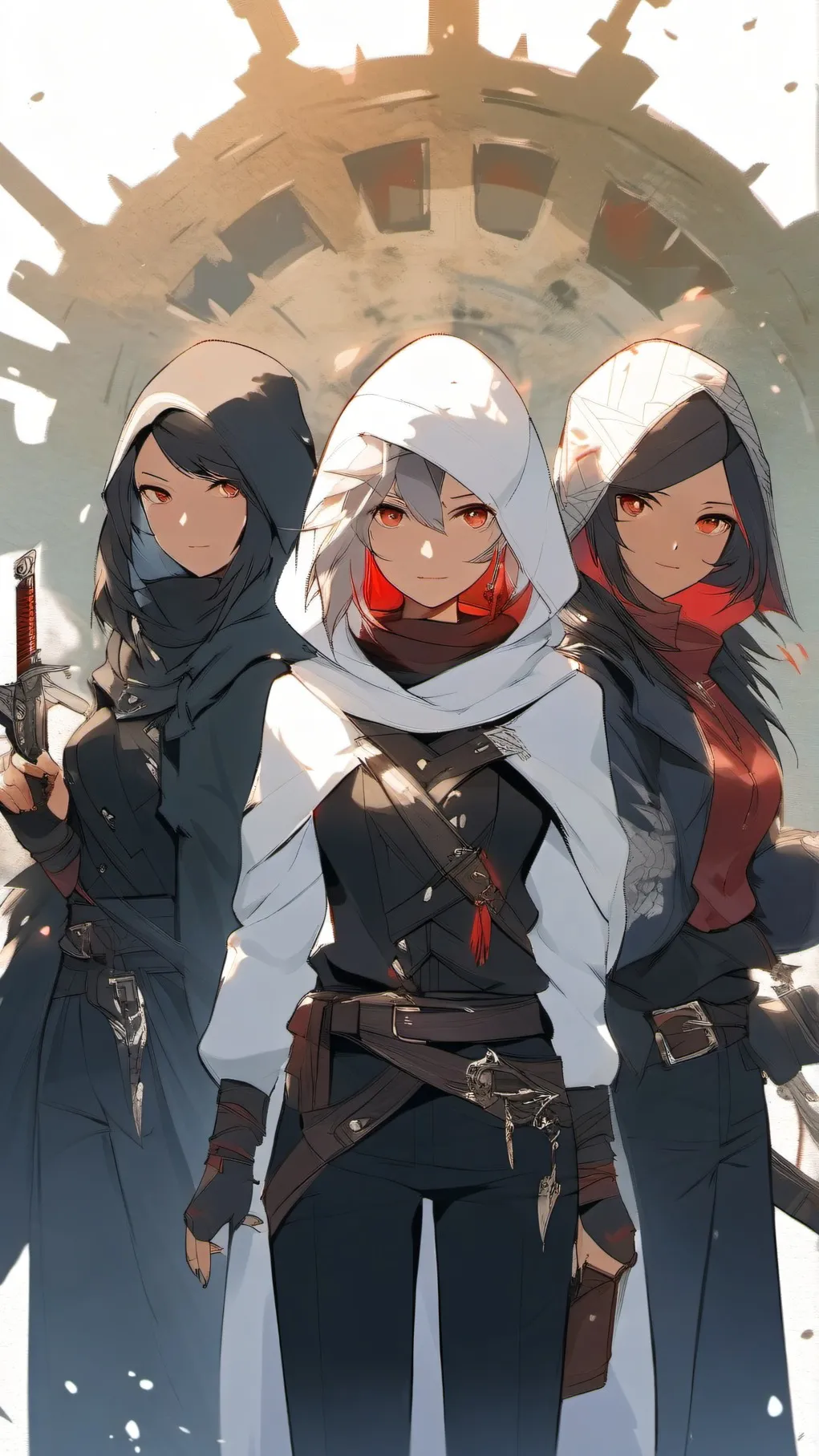 ai character: Yumi, Akane, Isis  background