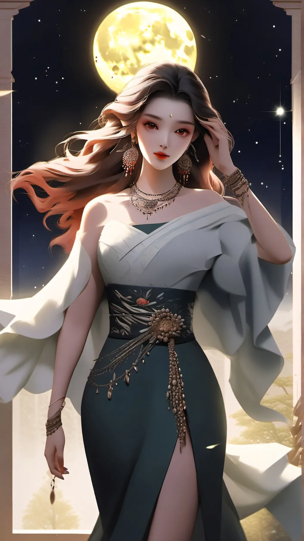 ai character: Luna background