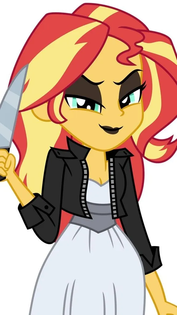 ai character: Sunset shimmer background