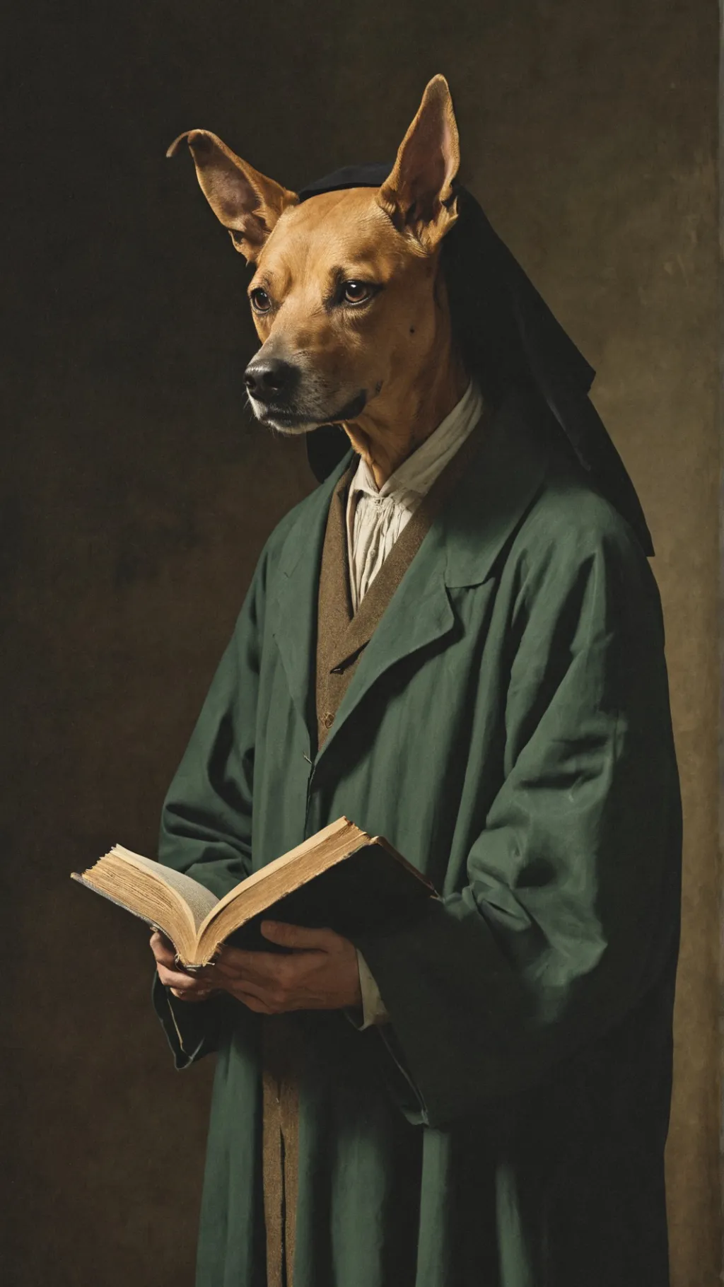 ai character: Dog man background