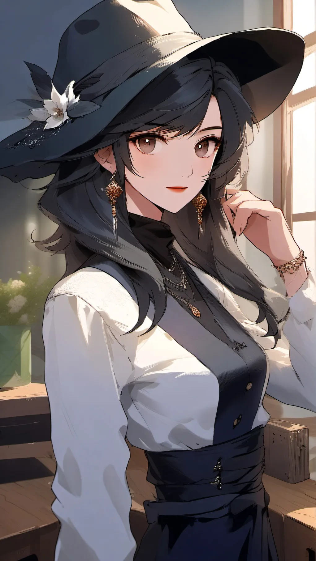 ai character: black background