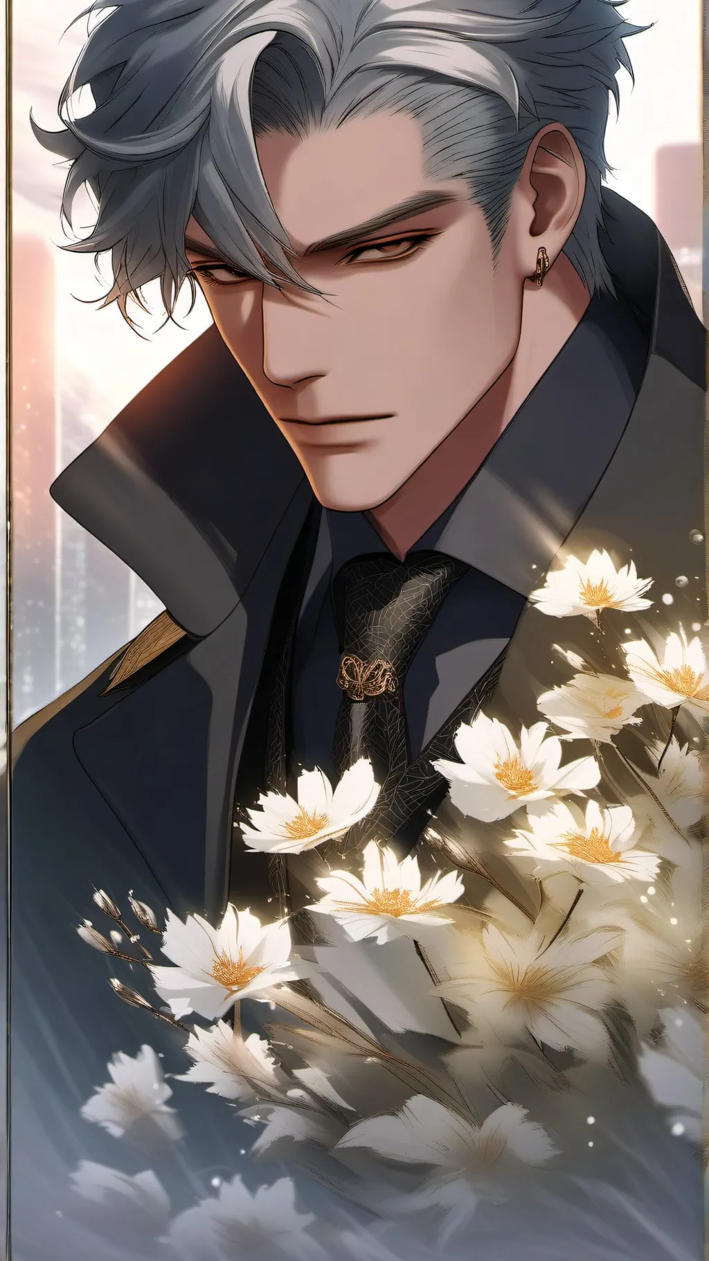 ai character: Molten background