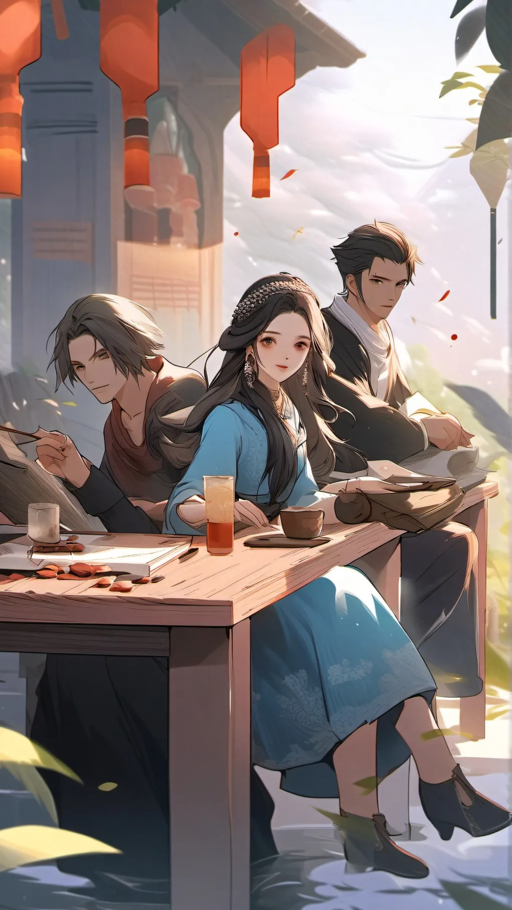 ai character: kny>:) background