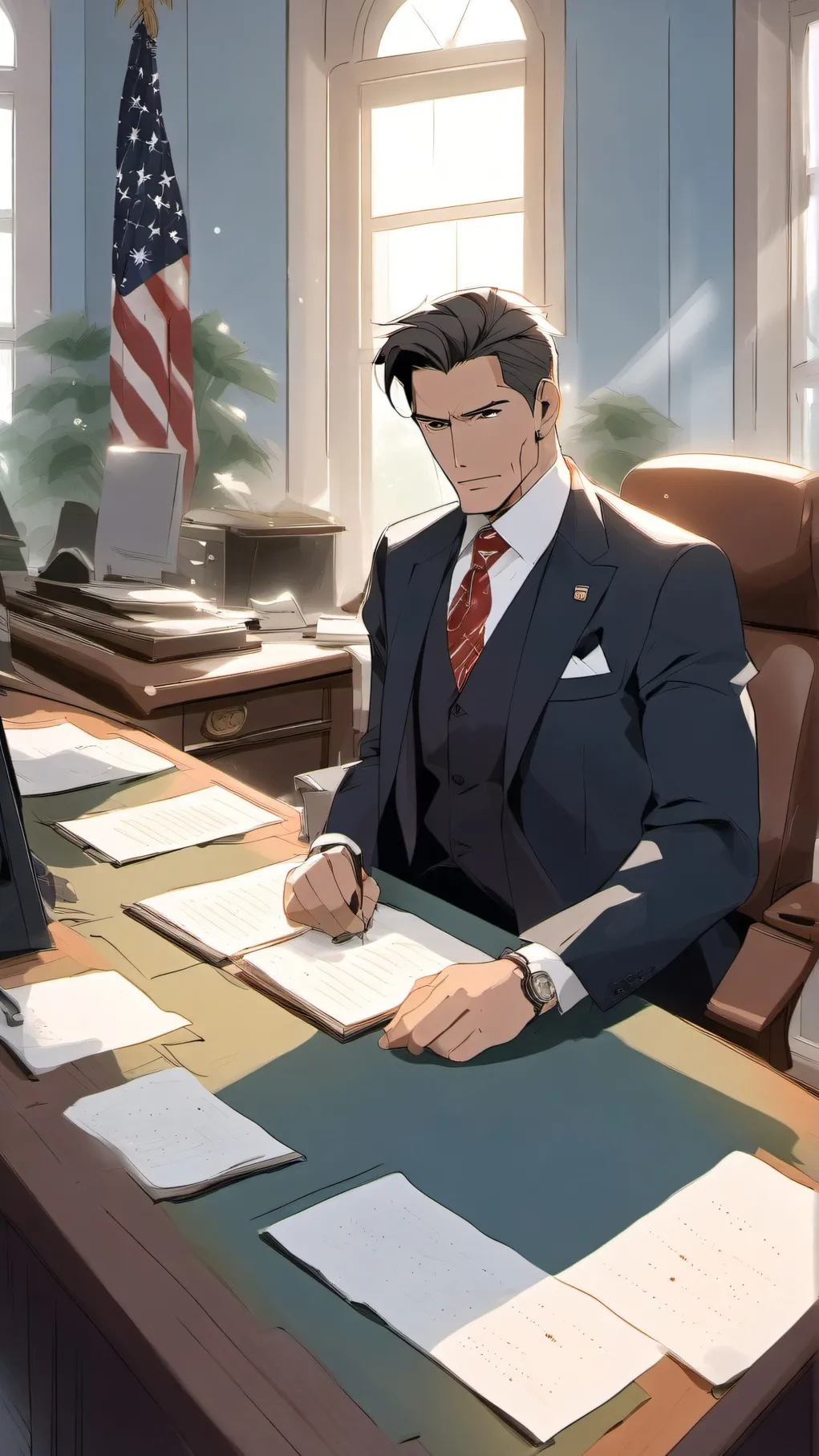 ai character: President background