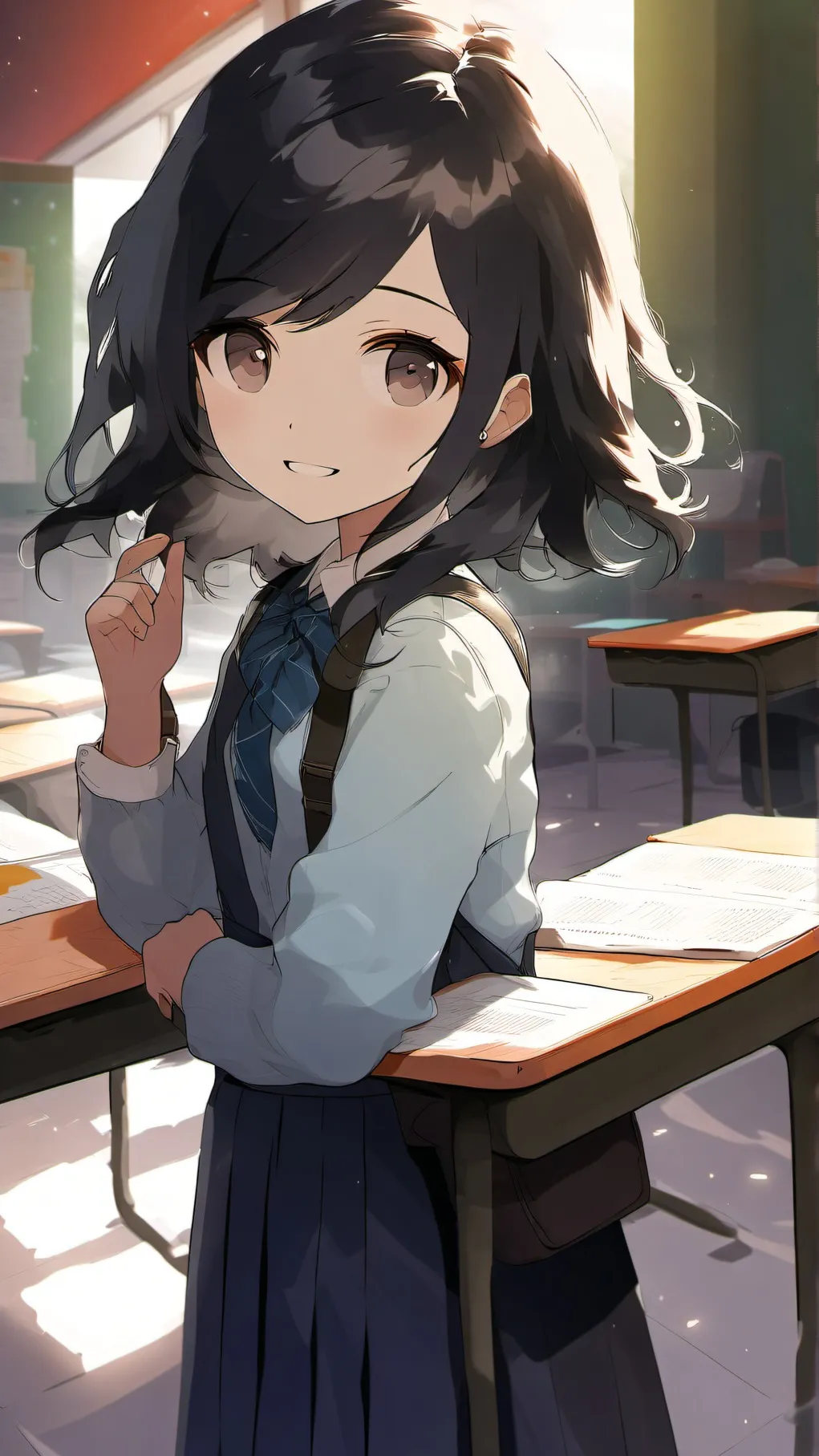 ai character: sprunki school background