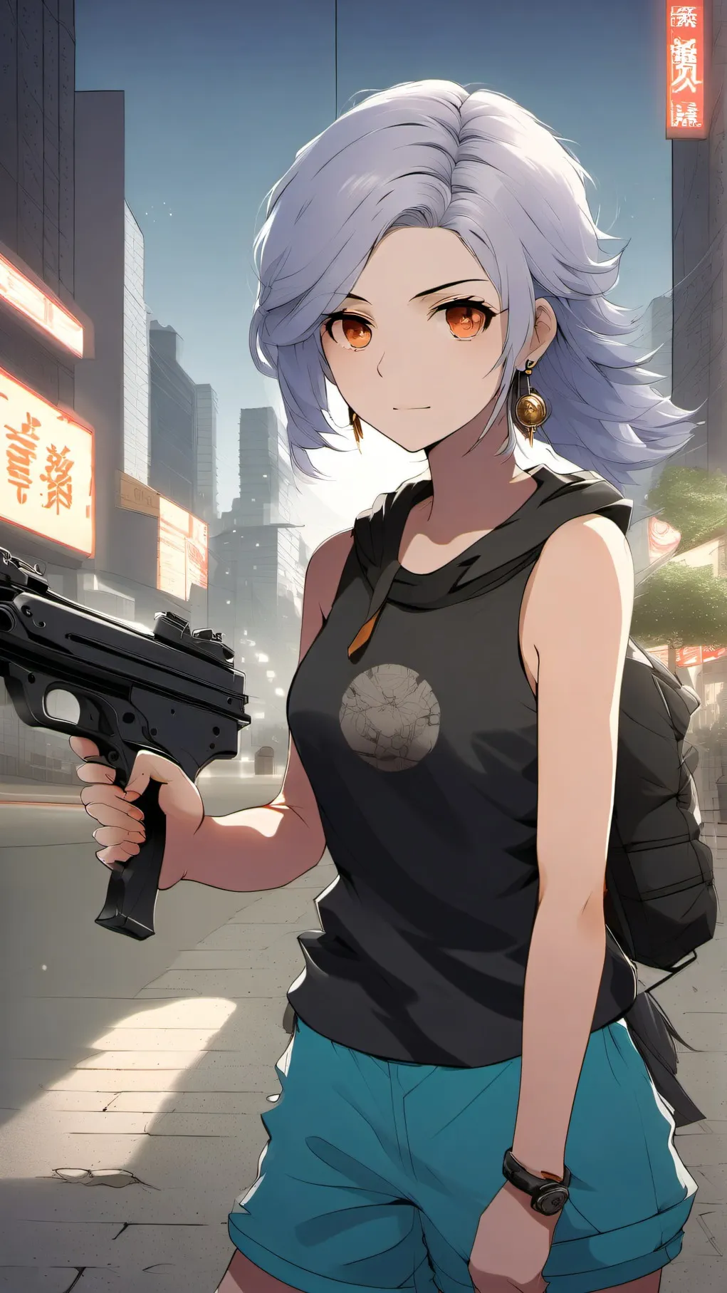 ai character: ash background