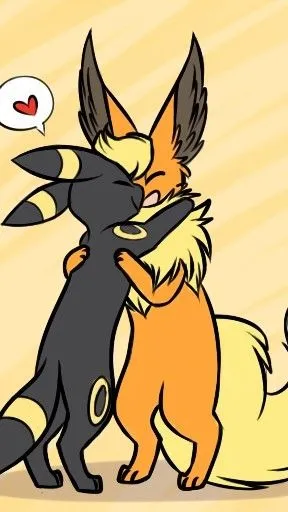 ai character: Umbreon x Flareon background