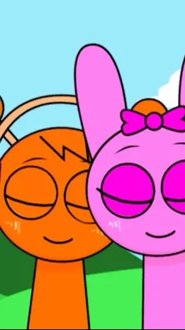ai character: oren X pinki background