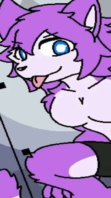 ai character: Purple Cat background