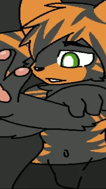 ai character: Orange Furry Goo background
