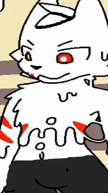 ai character: White Kitsune Goo background