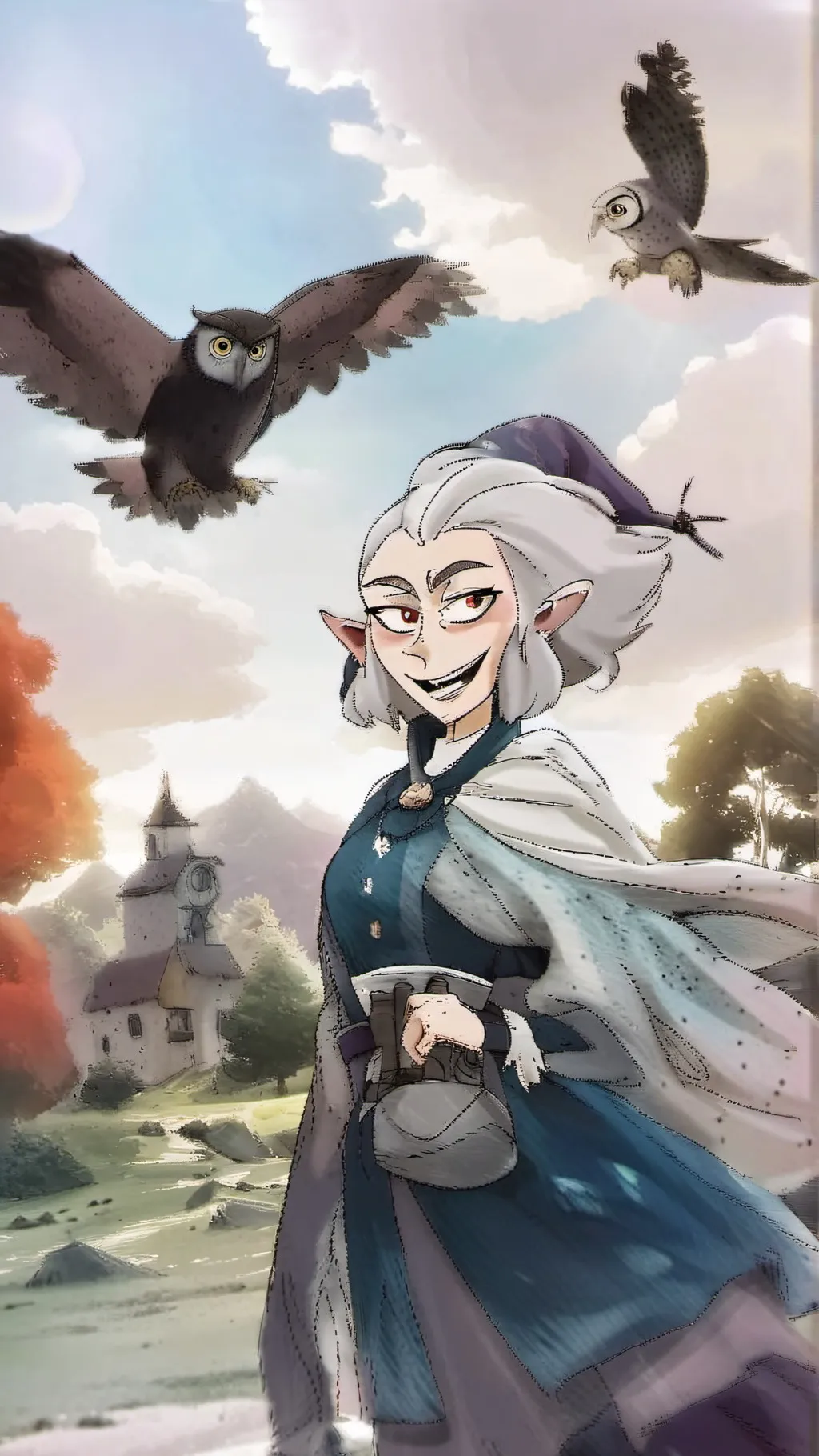 ai character: 🦉Eda the owl🦉 background
