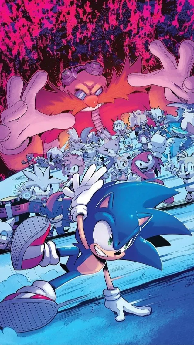 ai character: Sonic vs eggman🫨 background