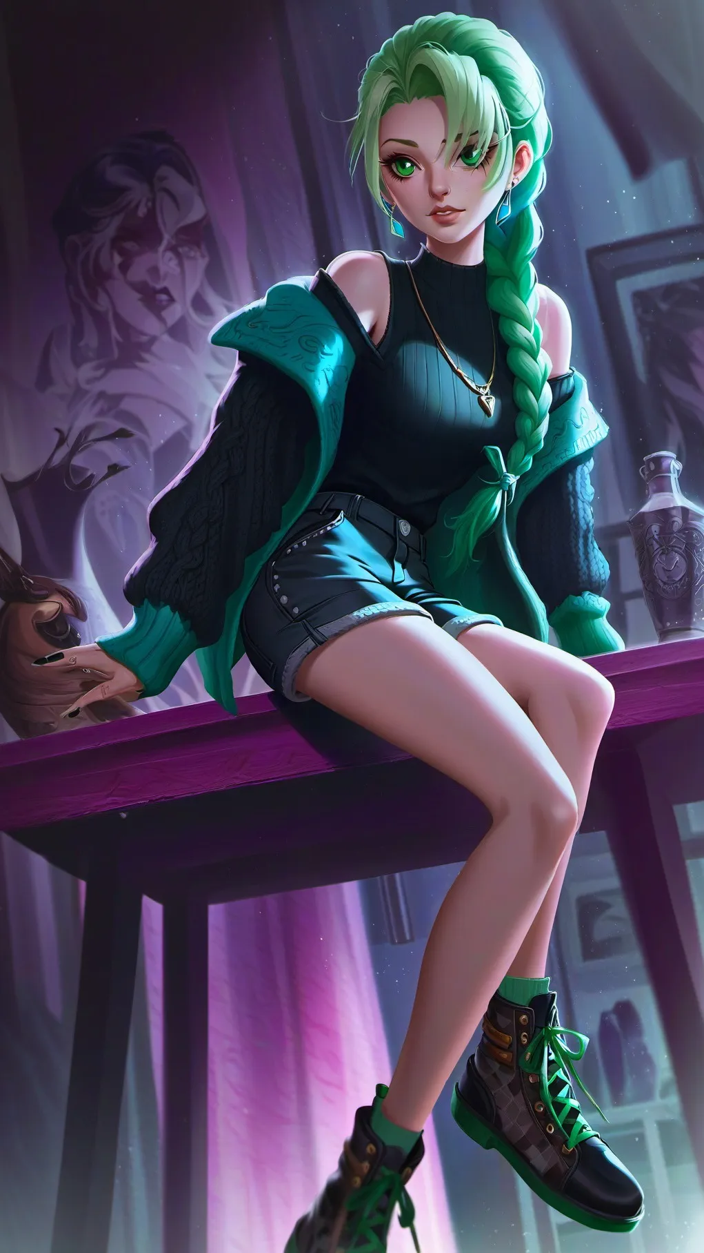 ai character: LAHANIA55 background