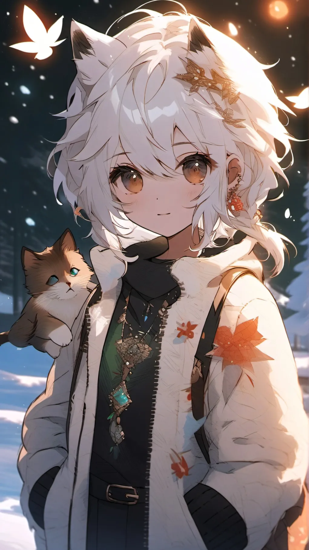 ai character: Human/cat hybrid background