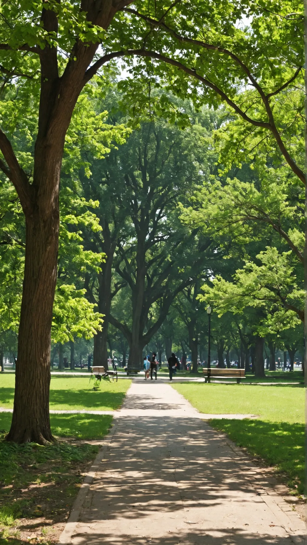ai character: The park  background