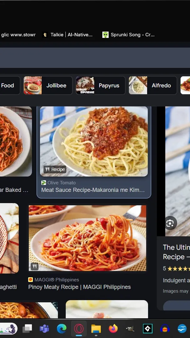 ai character: spagetti background