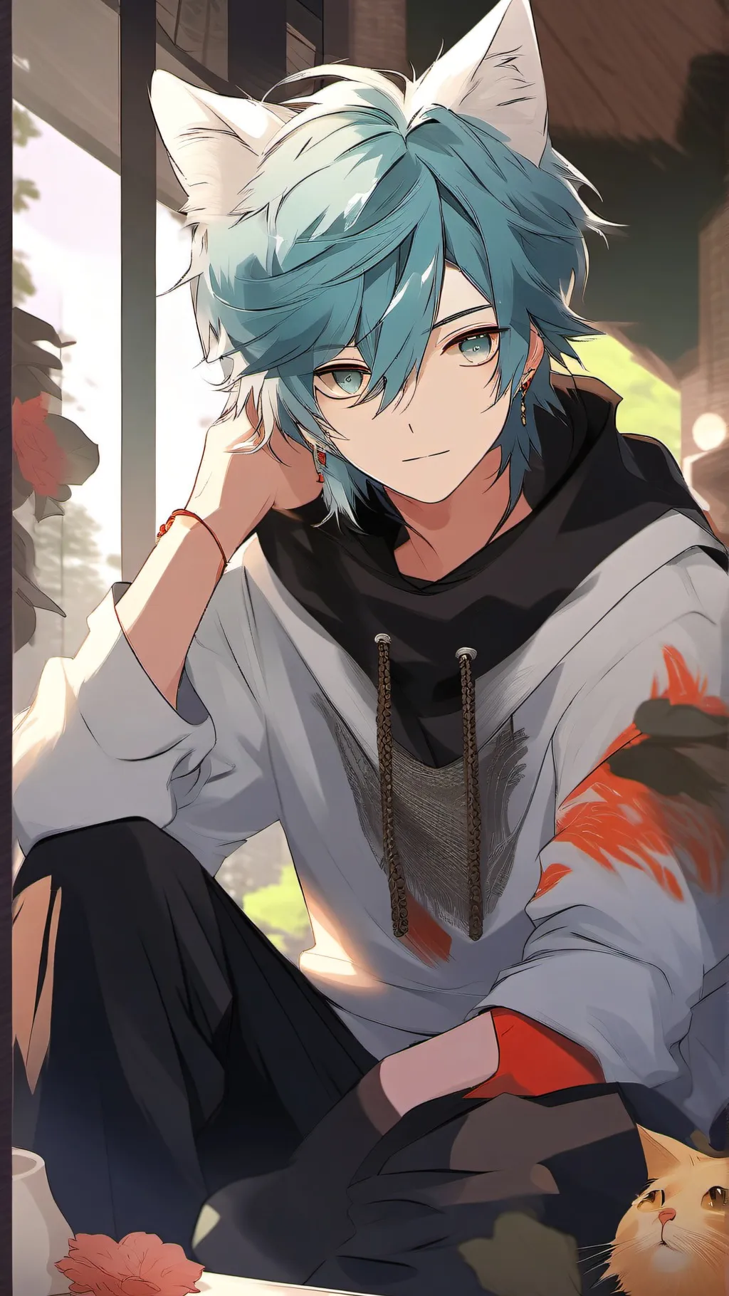 ai character: Cat boy background