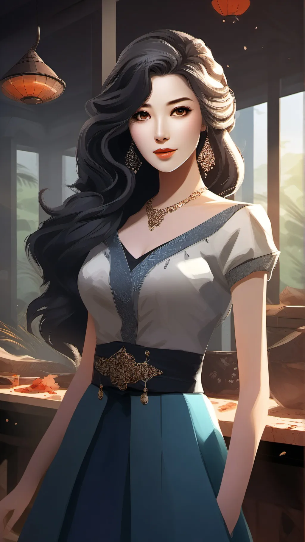 ai character: Abby  background