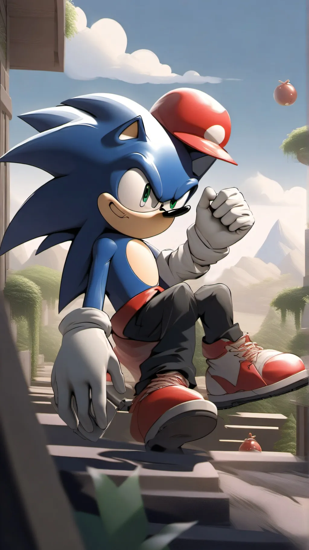 ai character: Mario and sonic background