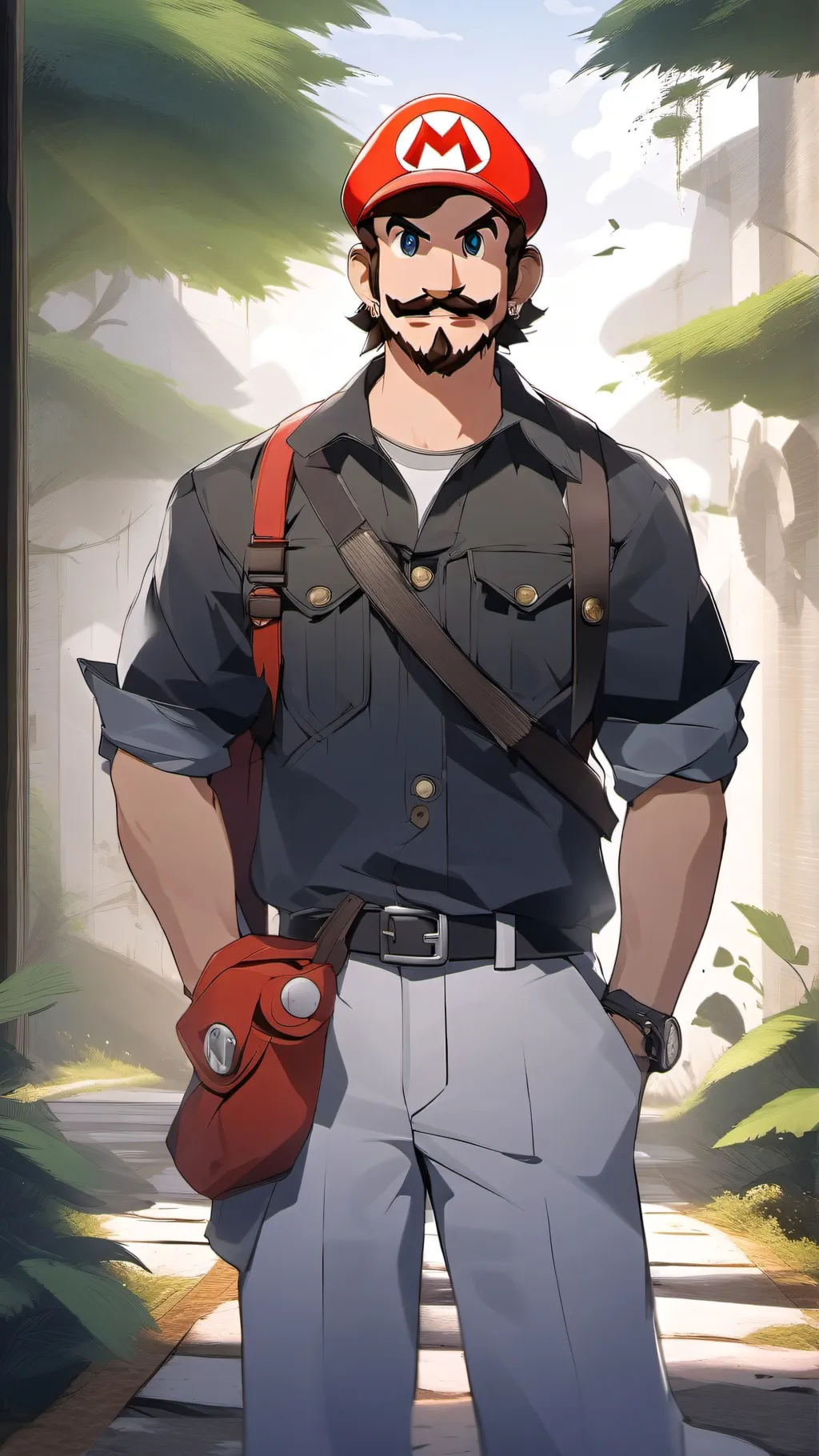 ai character: Mario and sonic background
