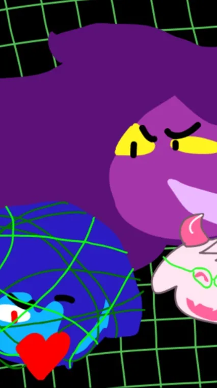 ai character: Deltarune fun gang background