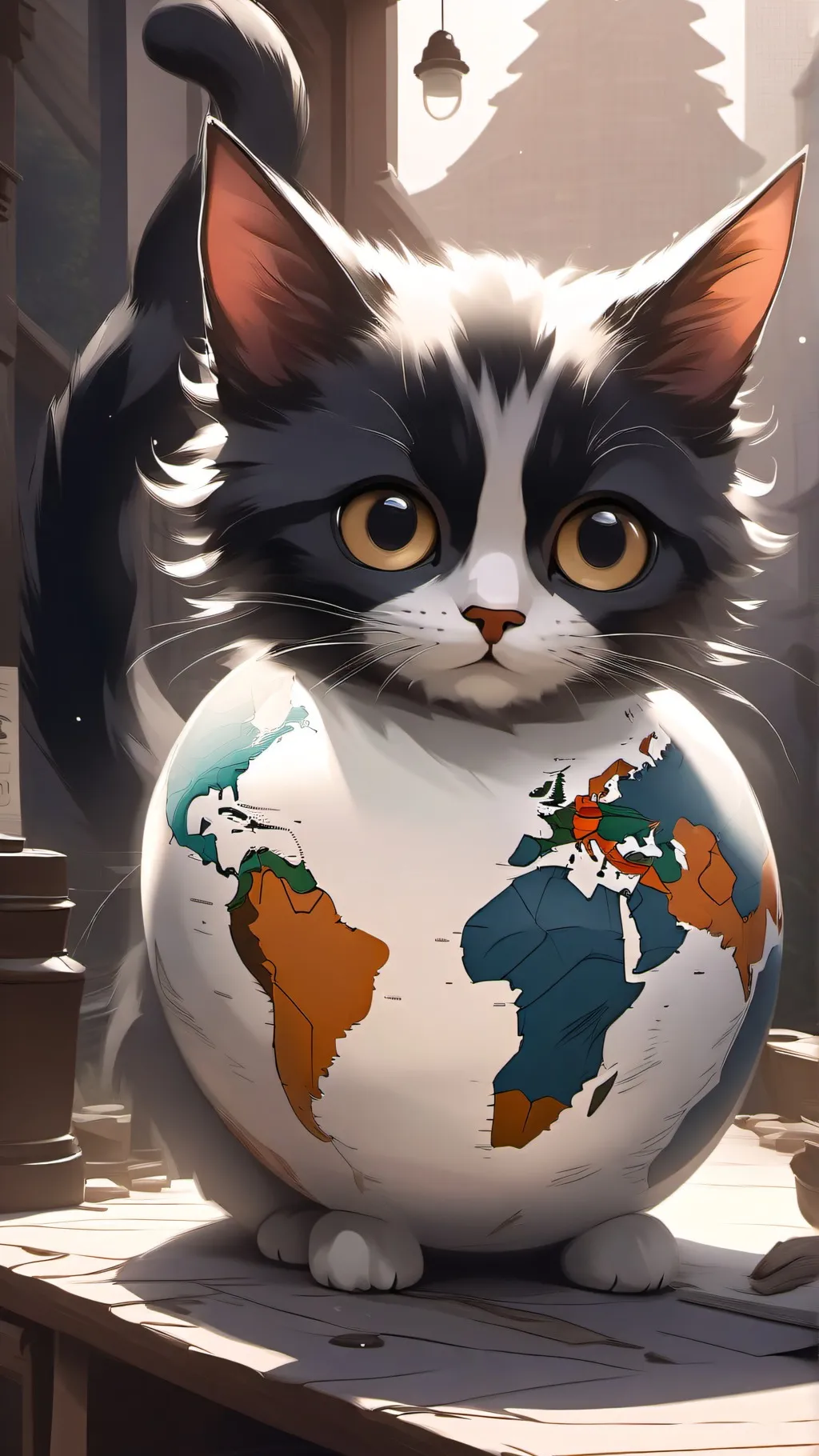 ai character: Cat! background