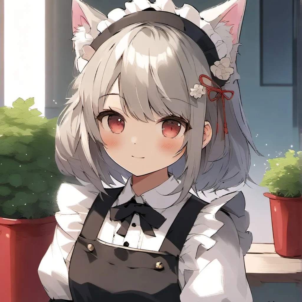 chat with ai character: neko maid
