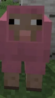 ai character: PINK SHEEP background