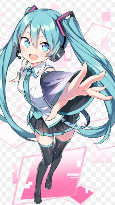 ai character: Hatsune miku  background