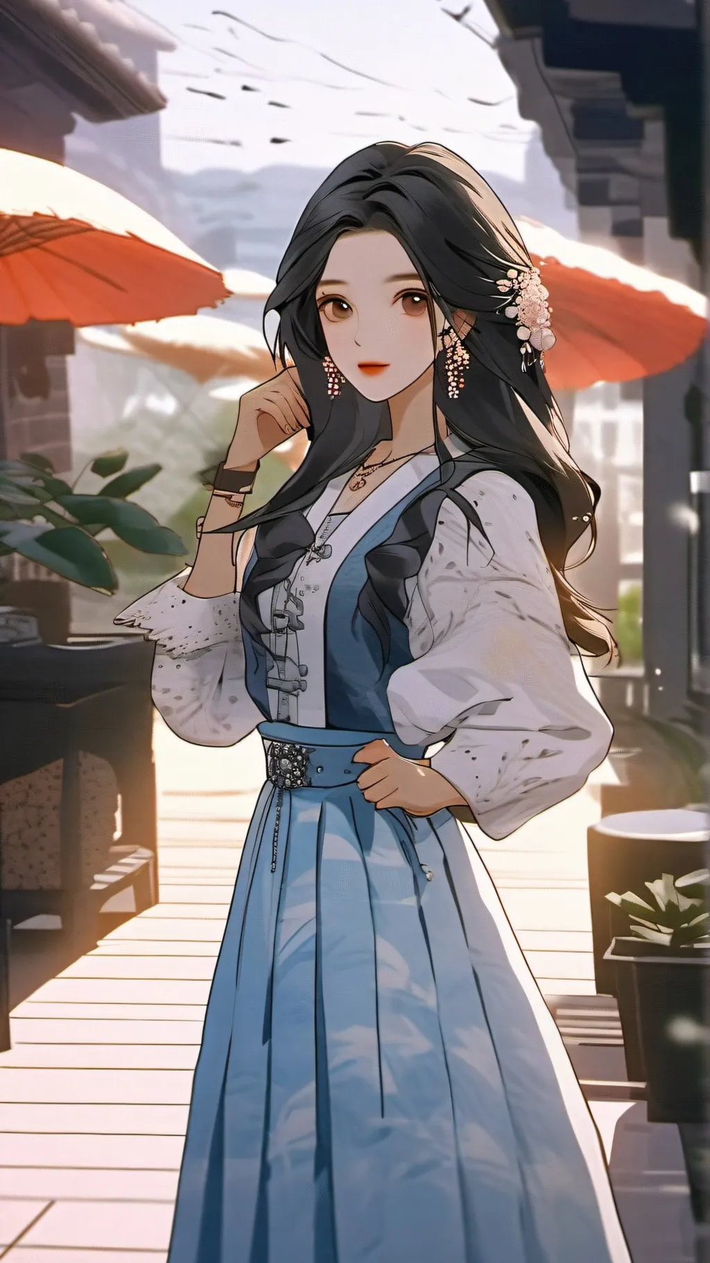 ai character: Dumb girl background