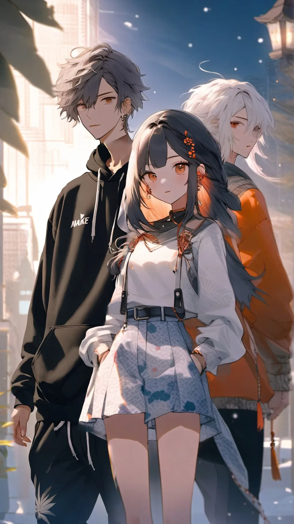 ai character: Ace, Helen and Kai background