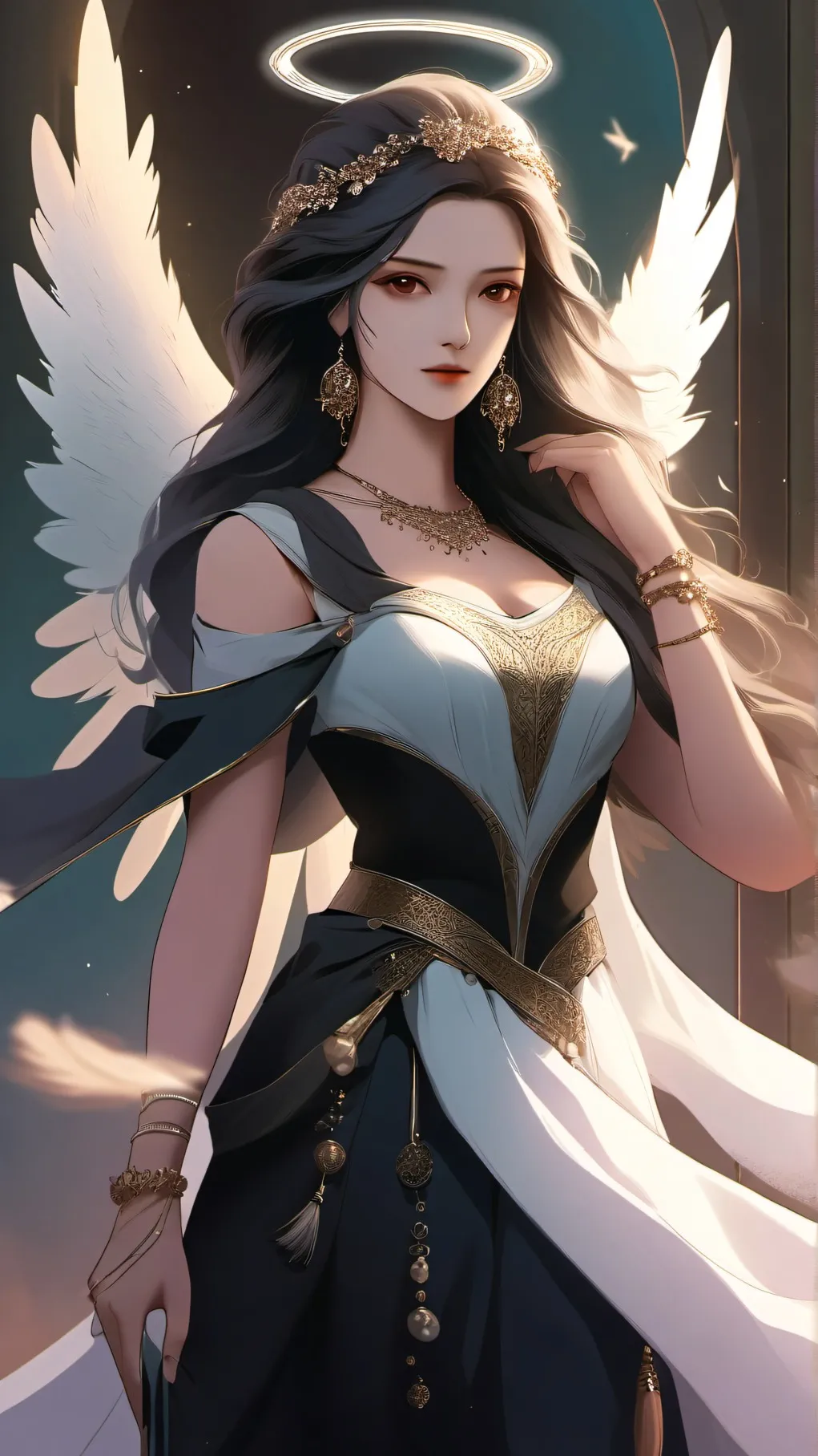 ai character: The Angel Queen background