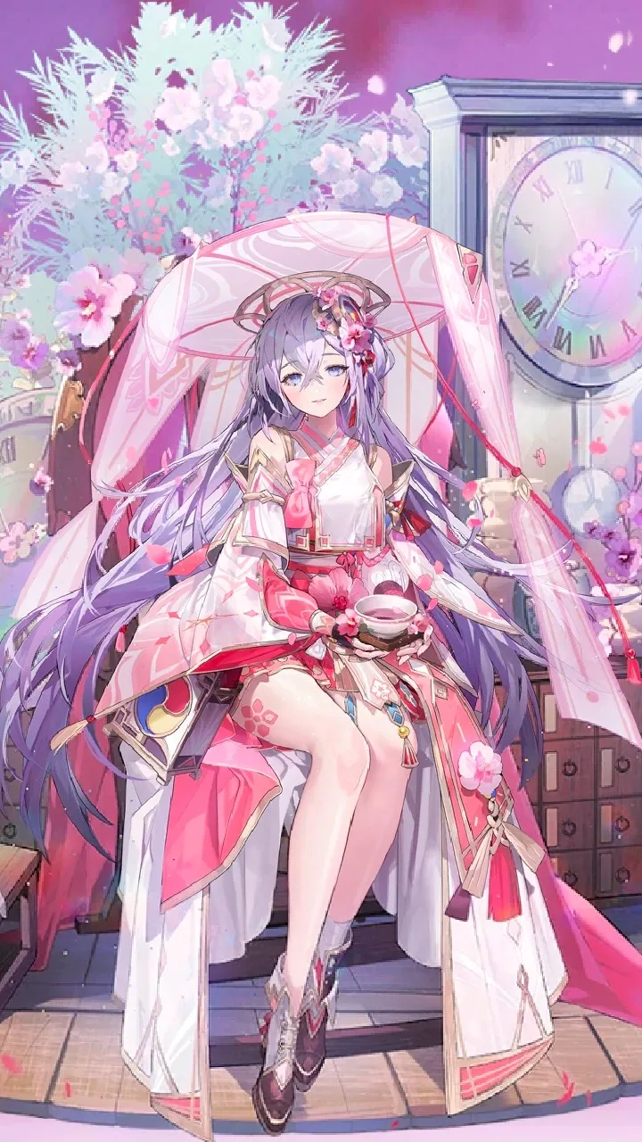 ai character: Hibiscus background